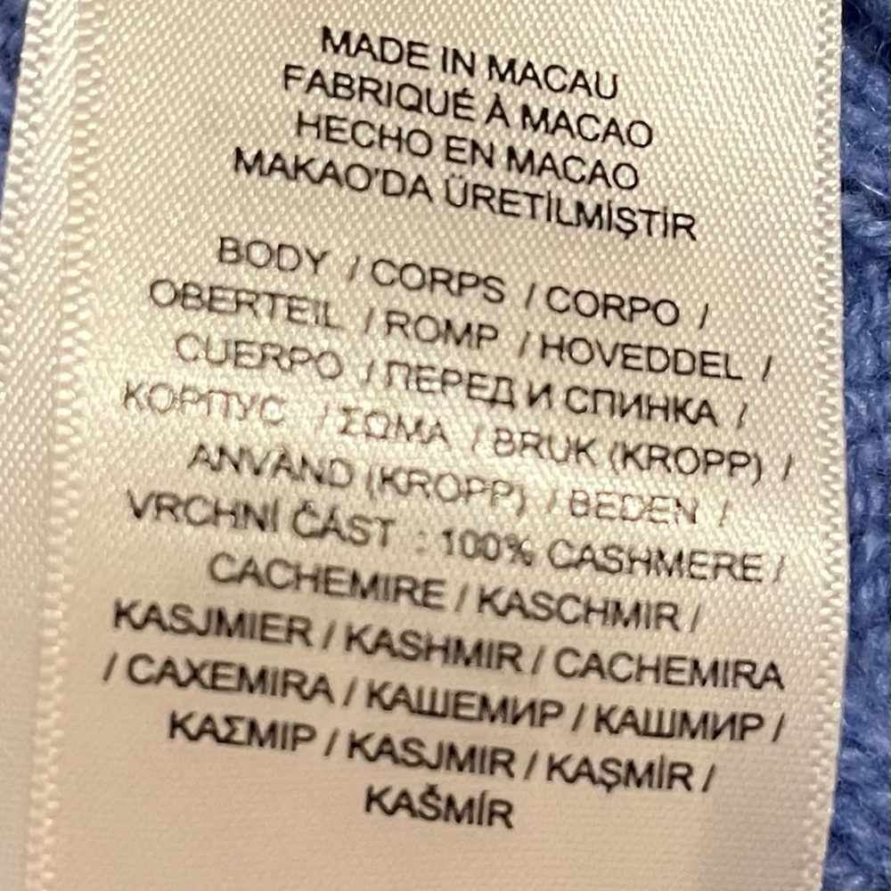 Polo Ralph Lauren Blue Cable Knit Cashmere Sweater - Size Small - New With Tags - Picture 4 of 8